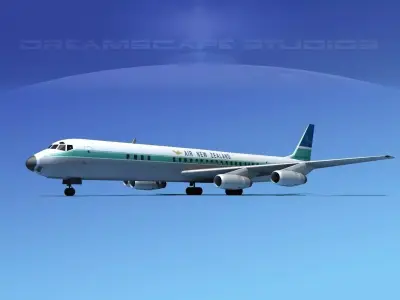 Douglas DC-8-63 Air New Zealand 3D model
