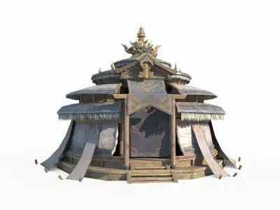 House yurts of nomad 3D model