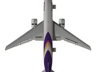 Boeing 777-200ER Thai Airways International 3D model