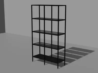 Glass shelf Free low-poly 3D model