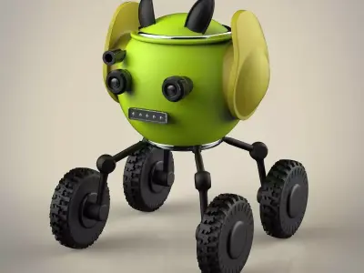 Robot on wheels 3D model