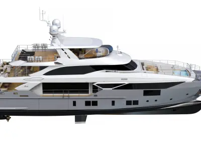 Luxury Motor Yacht Benetti BF125 3D model