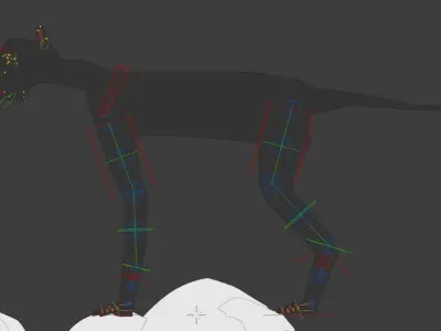 Stylized Rigged Wolf Character Free low-poly 3D model