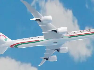 Boeing 777-200 Royal Air Maroc RAM 3D model