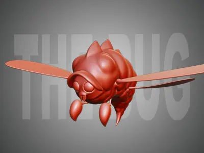 Bug Monster Character model  Game-ready Low-poly 3D model