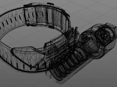 Worm drive clamp 3D model