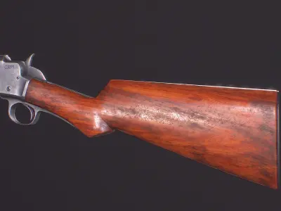 Remington Shotgun Model 17 Low-poly 3D model