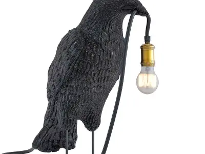 Table Lamp Crow Mat Black 3D model