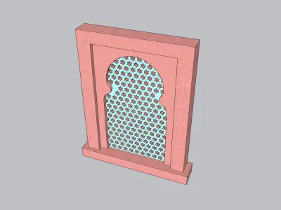 indian jodhpuri stone jharokha 3D model