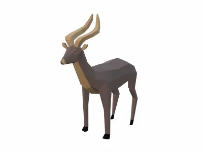Antelope Low-poly 3D model