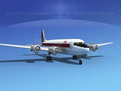 Douglas DC-6 PSA 3D model