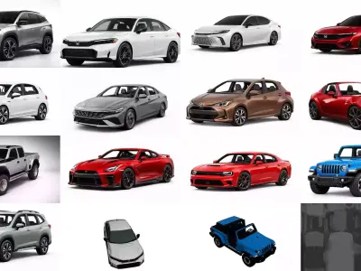 2026 model  Cars Pack 45 Modern Car SUV Pickup Collection
