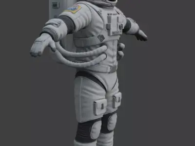 Realistic Astronaut Space Suit 3D model 3