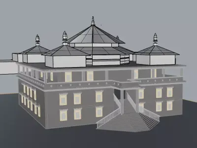 Buddhist Temple 3D model