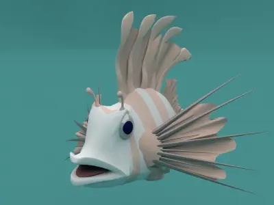 lion fish Low Poly 3D model