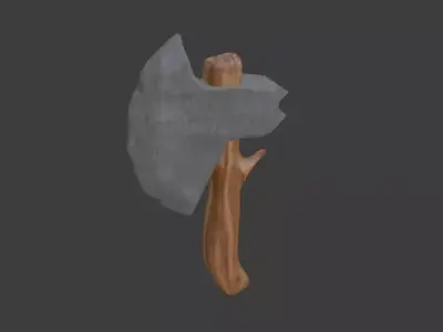 Battle Axe Low-poly 3D model Low-poly 3D model