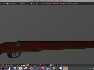 Double Barrel Shotgun Free low-poly 3D model