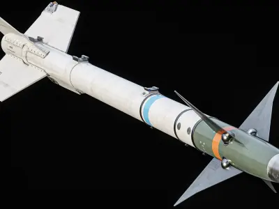 AIM-9L Sidewinder Missile PBR 3D model
