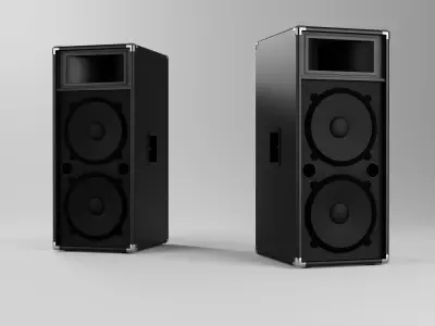Speakers pair of 3D model