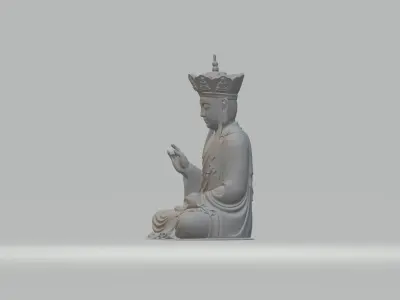 Ksitigarbha Bodhisattva Buddha Statue 3D print model