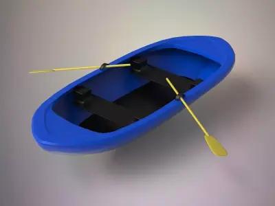 Fishing boat Low-poly 3D model