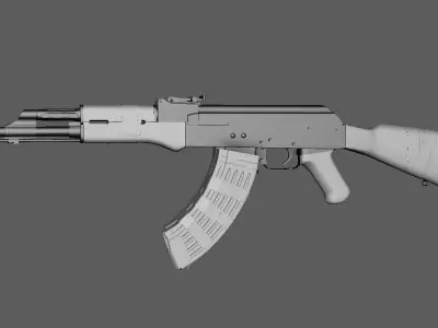 Ak-47 detailed model 3D model