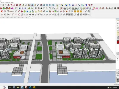 Architectural building sketchup model 3D model