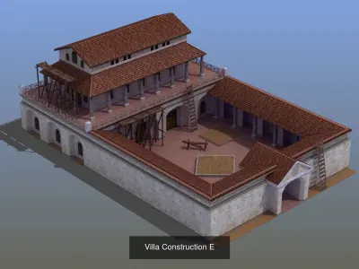 Ancient Building Set 03 3D Model Collection