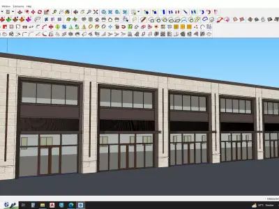 3D STRIP MALL STORE 3D model