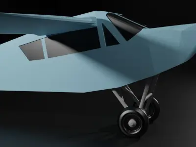Airplane plane Free low-poly 3D model