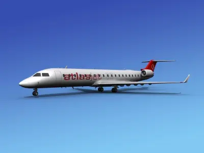 Bombardier CRJ700 Atlas Jet 3D model