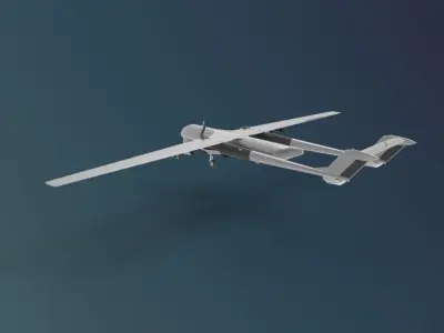 ANKA 2 UAV Low-poly 3D model