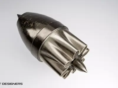 Jet Exhaust Low-poly 3D model