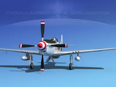 F-51D Mustang USAF 3 3D model