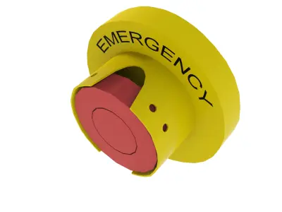 Emergency Button Low-poly 3D model
