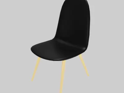  Table and chairs set Free low-poly 3D model