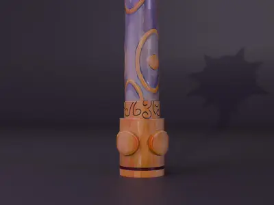 Meteorite Mace Stylized 3D Weapon Low-poly 3D model