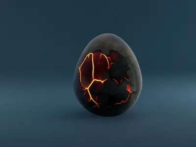 Ancient Dragon Egg Volcanic Core   3D model