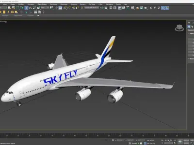 SKYFLY AIRPLAN HIGH POLY 3D model