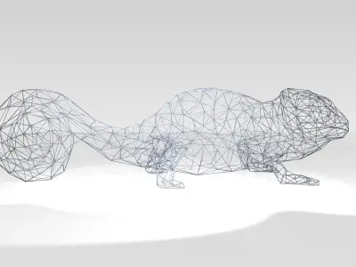 Chameleon Wireframe 3D model