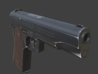 colt 45 1911 weapon Low-poly 3D model