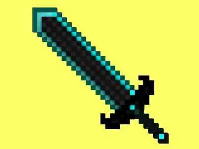 Minecraft Dark Diamond Sword FREE 3D Model Free 3D model Free 3D model