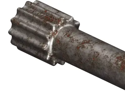 Rusty Front Axle Shaft 3D model
