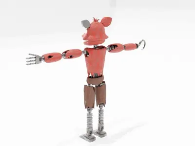 Foxy animated 3D model Low-poly 3D model