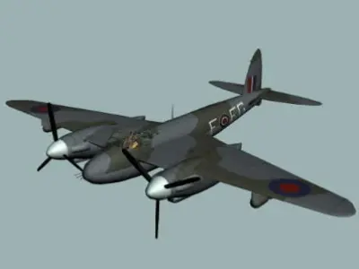 RAF WWII Mosquito FB-VI  fighter bomber  3D model