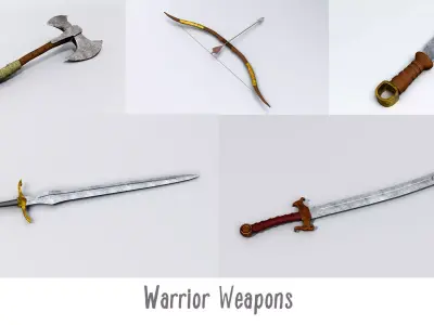 Warrior Weapons Set 3D model