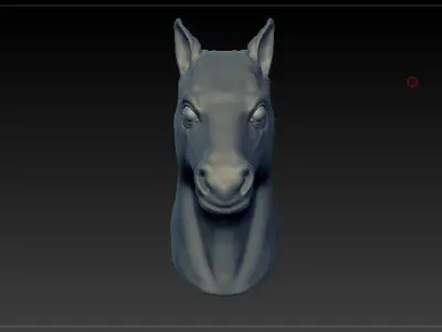 Horse head solid mesh 3D model