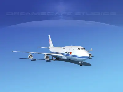 Boeing 747-8I Jumbo Jet China 3D model