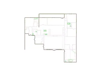 Detailed Exterior Sketch by Interior - 4501-5000 SF - Xactimate 3D model