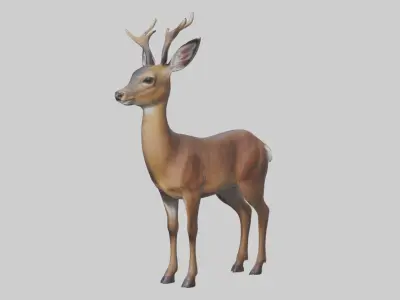 Roe deer Low-poly 3D model